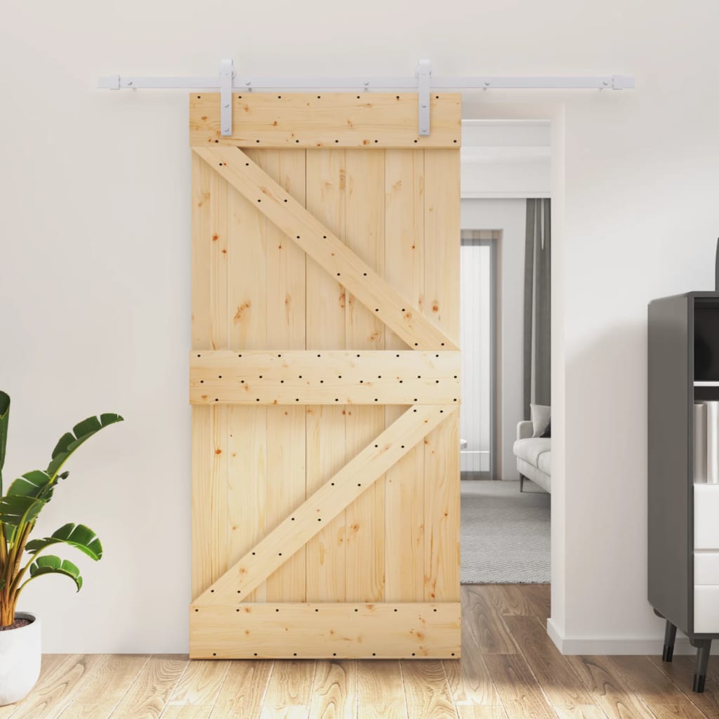 Porta scorrevole Vidaxl con pastella da 100x210 cm pino solido