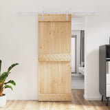 Puerta corredera de Vidaxl con masa 80x210 cm de pino sólido