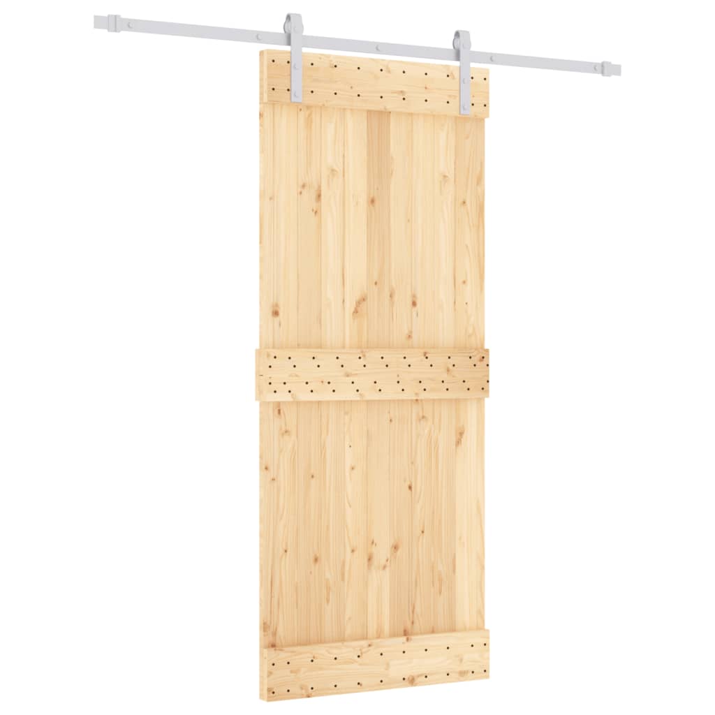 Porta scorrevole Vidaxl con pino solido da 85x210 cm