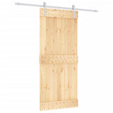 Vidaxl sliding door with batter 90x210 cm solid pine