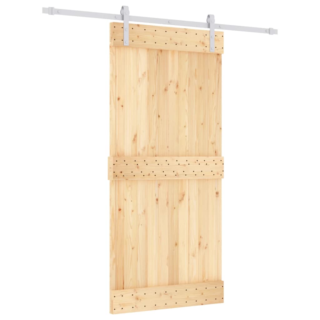 Puerta corredera de Vidaxl con masa de 95x210 cm de pino sólido