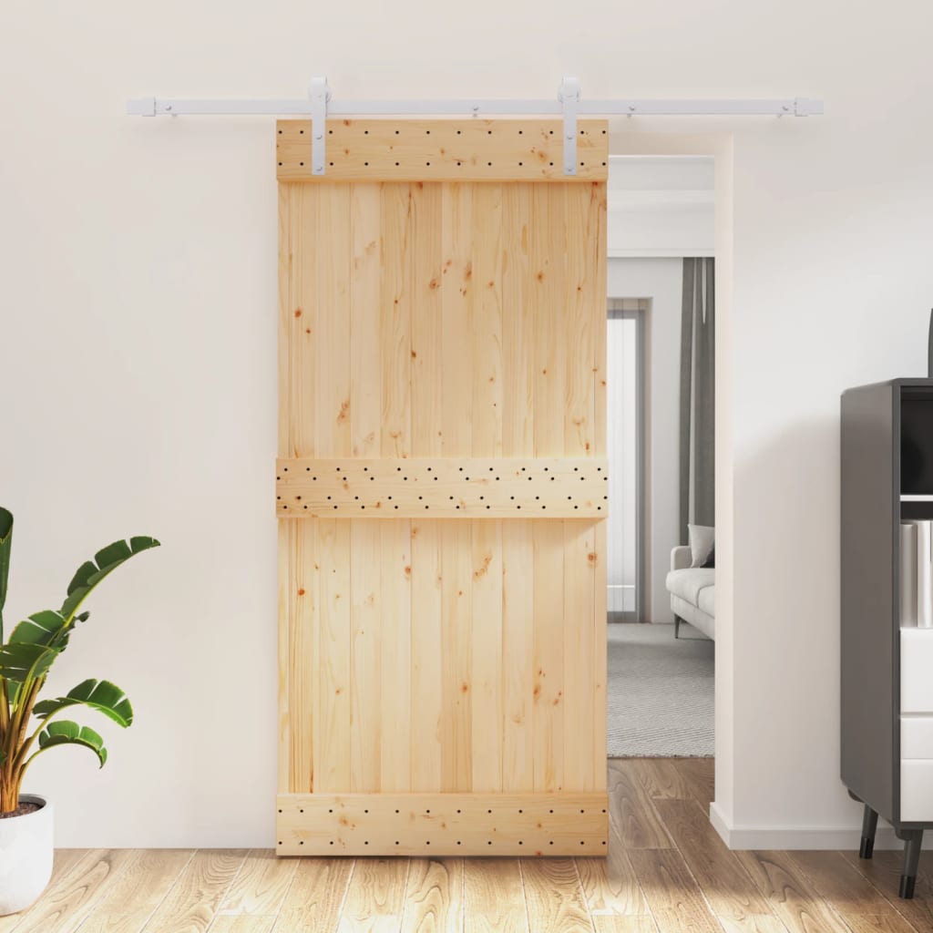 Porta scorrevole Vidaxl con pastella 95x210 cm Pino solido