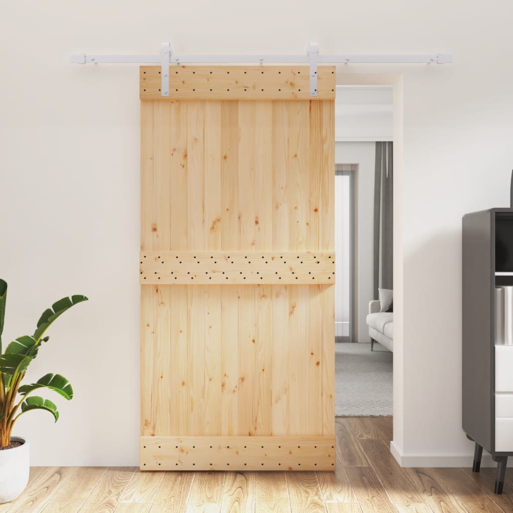 Porta scorrevole Vidaxl con pastella da 100x210 cm pino solido