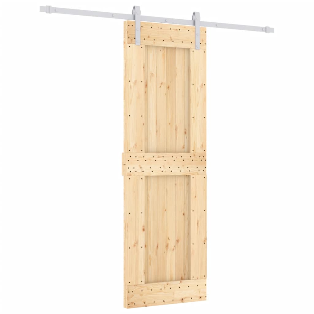 VidaXL Schuifdeur met beslag 70x210 cm massief grenenhout