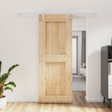 VidaXL sliding door with batter 80x210 cm Solid pine