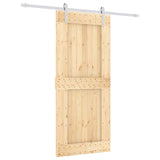 Puerta corredera de Vidaxl con masa de 90x210 cm de pino sólido