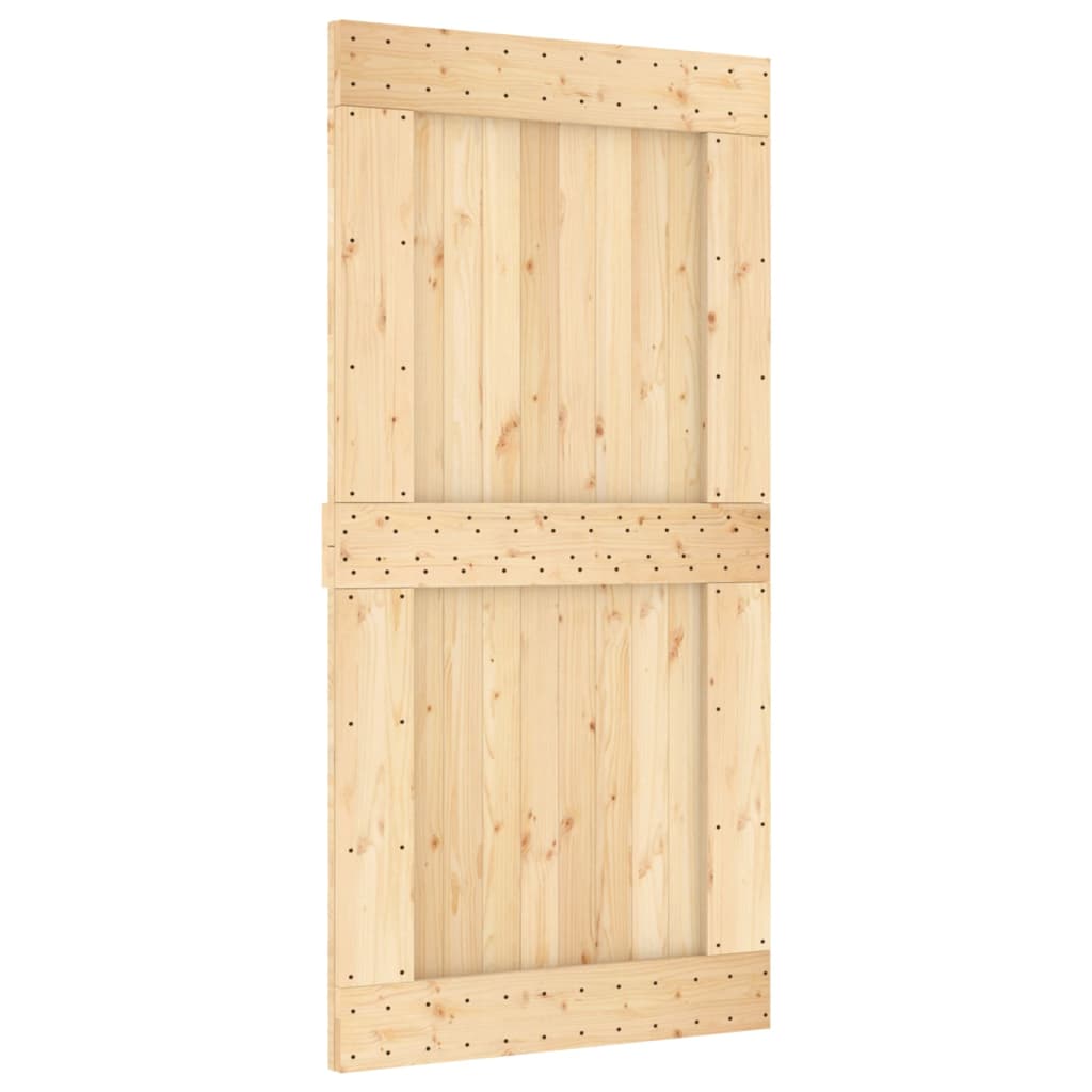 Puerta corredera de Vidaxl con masa 100x210 cm de pino sólido