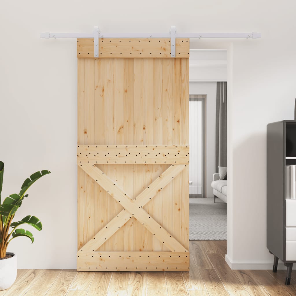 Porta scorrevole Vidaxl con pastella da 100x210 cm pino solido