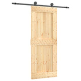 Puerta corredera de Vidaxl con masa de 85x210 cm de pino sólido