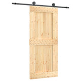 Vidaxl sliding door with batter 90x210 cm solid pine