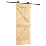 Porta scorrevole Vidaxl con pino solido da 85x210 cm