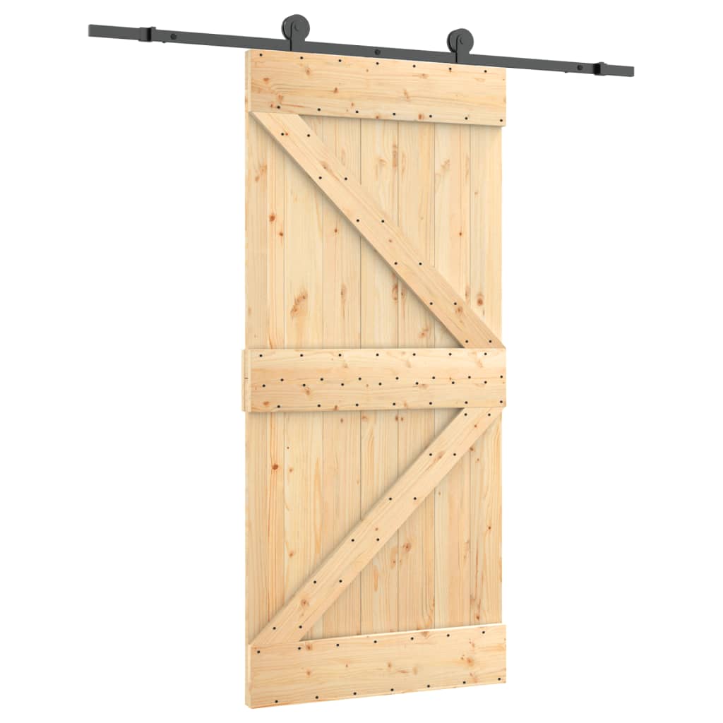 Puerta corredera de Vidaxl con masa de 95x210 cm de pino sólido