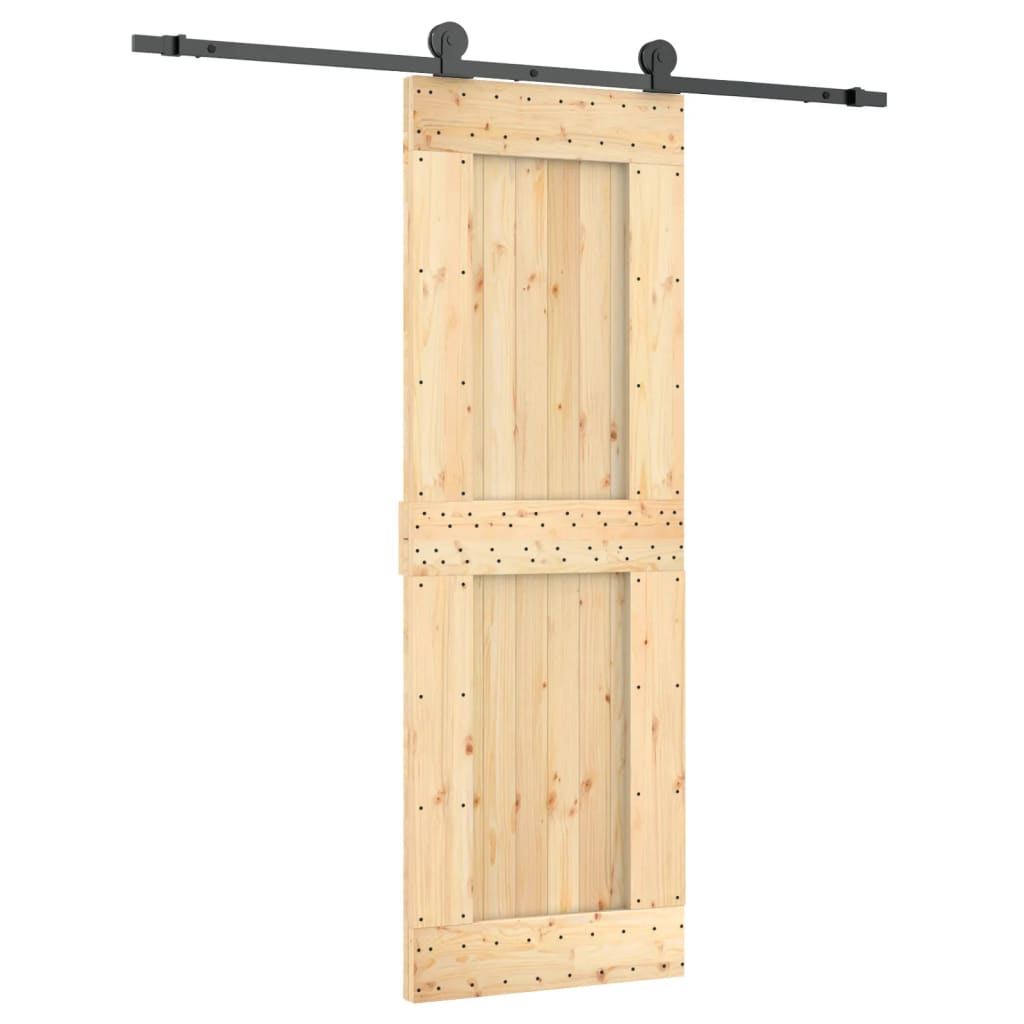 Puerta corredera de Vidaxl con masa de 70x210 cm de pino sólido