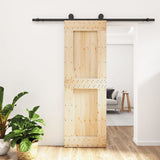 Puerta corredera de Vidaxl con masa de 70x210 cm de pino sólido