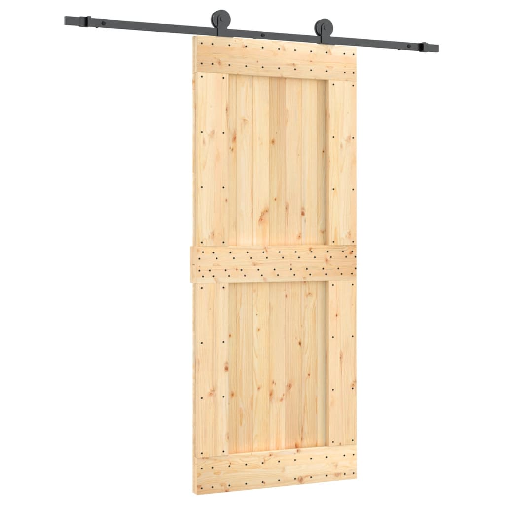 Puerta corredera de Vidaxl con masa de 85x210 cm de pino sólido