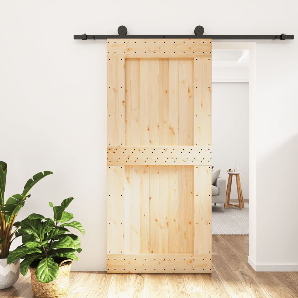 Porta scorrevole Vidaxl con pastella 95x210 cm Pino solido