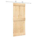 Puerta corredera de Vidaxl con masa de 85x210 cm de pino sólido