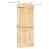 Vidaxl sliding door with batter 90x210 cm solid pine