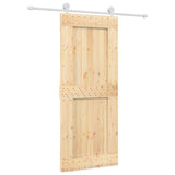 Vidaxl sliding door with batter 85x210 cm Solid pine