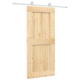 Vidaxl sliding door with batter 90x210 cm solid pine