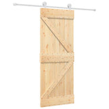 Porta scorrevole Vidaxl con pino solido da 80x210 cm per pastella