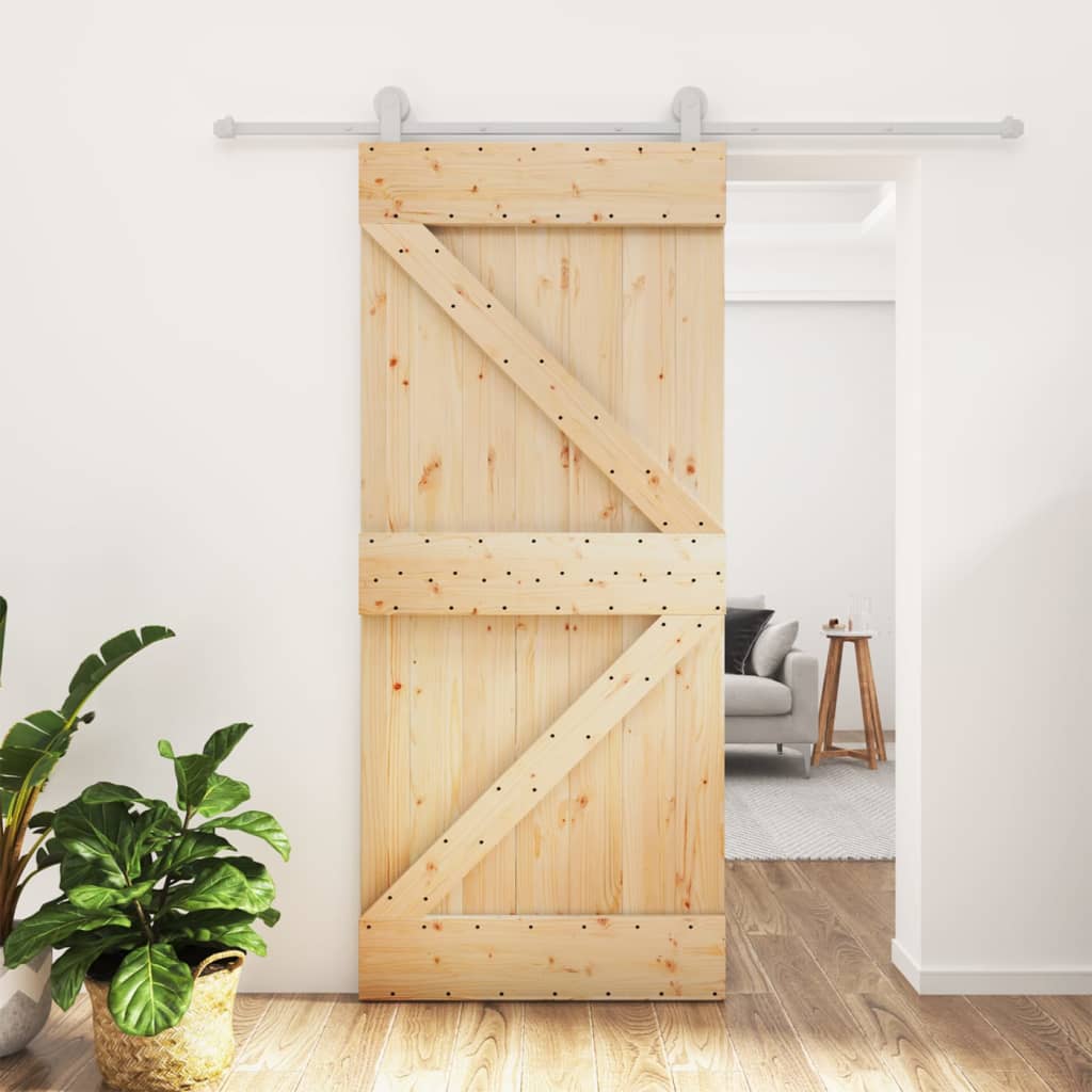 Porta scorrevole Vidaxl con pastella da 90x210 cm pino solido