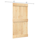 Puerta corredera de Vidaxl con masa 100x210 cm de pino sólido