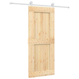 Puerta corredera de Vidaxl con masa de 85x210 cm de pino sólido