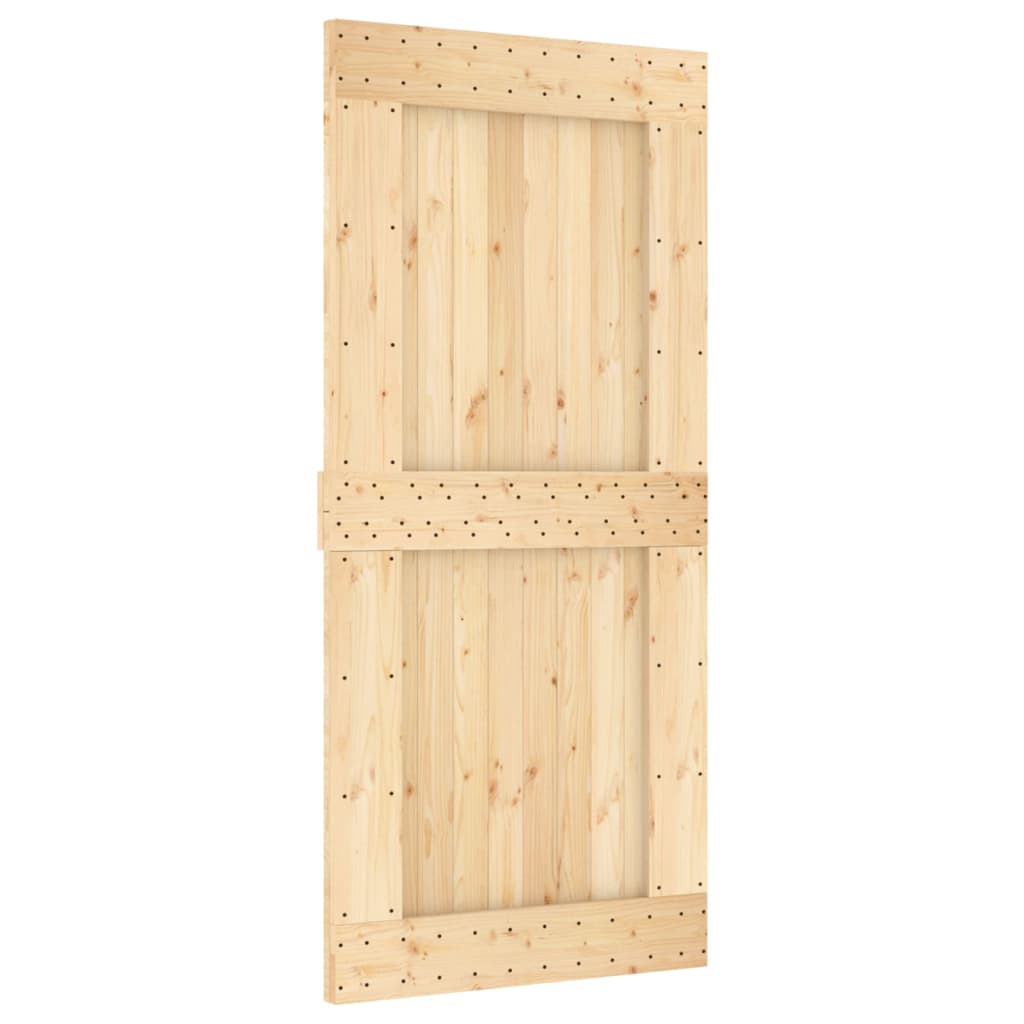 Puerta corredera de Vidaxl con masa de 95x210 cm de pino sólido