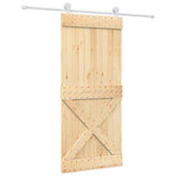 Porta scorrevole Vidaxl con pastella da 90x210 cm pino solido