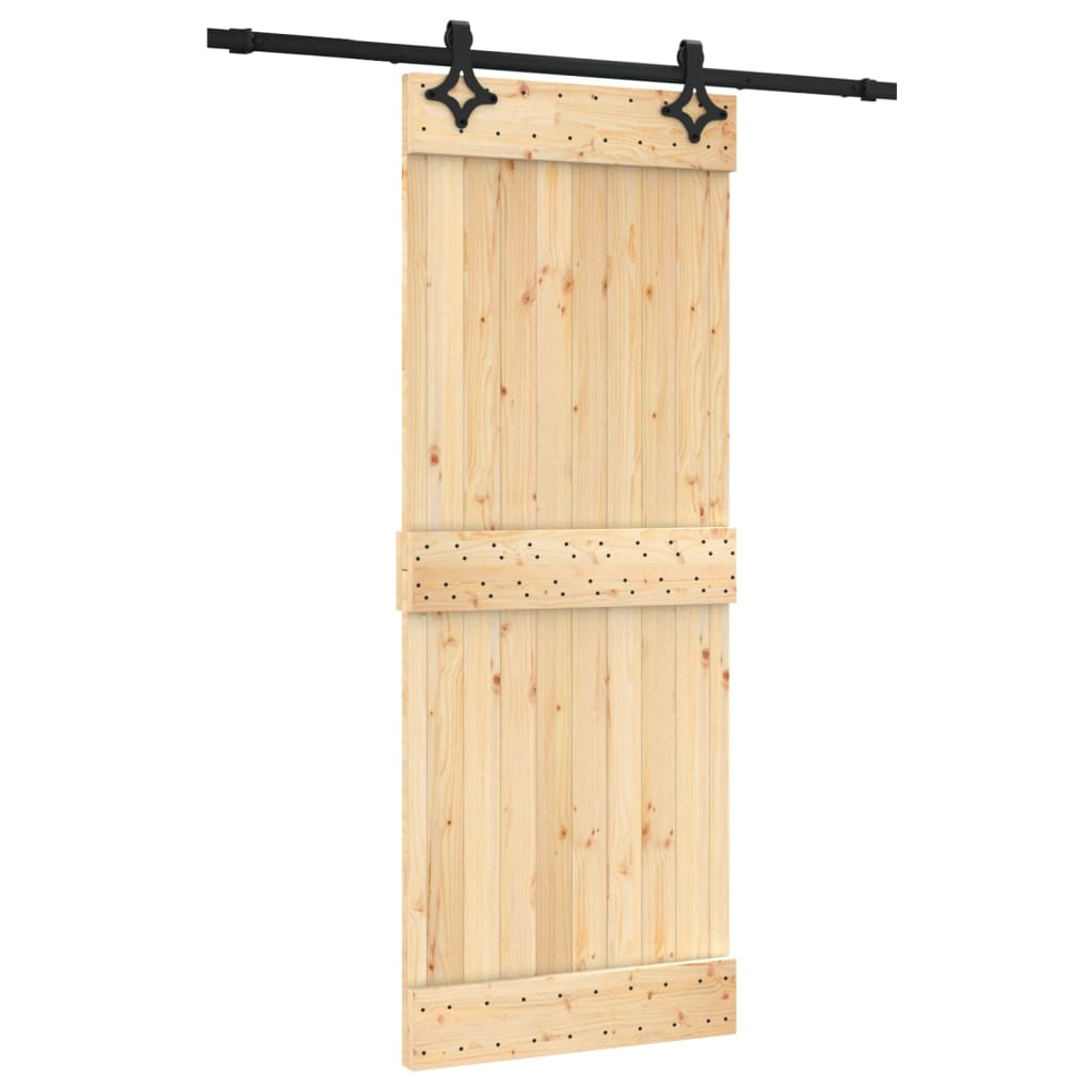 Porta scorrevole Vidaxl con pino solido da 80x210 cm per pastella