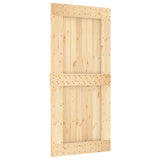 Vidaxl sliding door with batter 95x210 cm solid pine