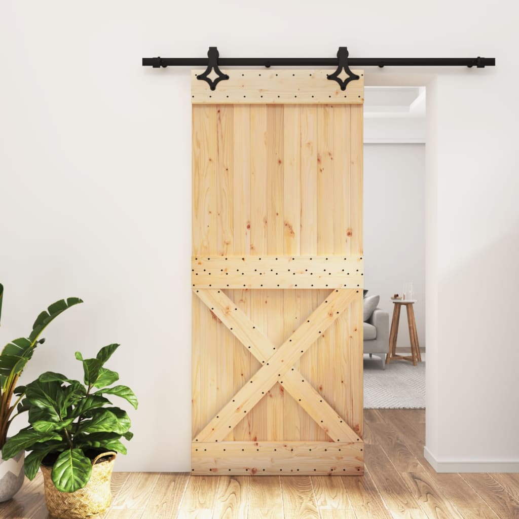 Porta scorrevole Vidaxl con pastella da 90x210 cm pino solido