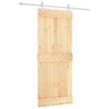 Puerta corredera de Vidaxl con masa de 85x210 cm de pino sólido