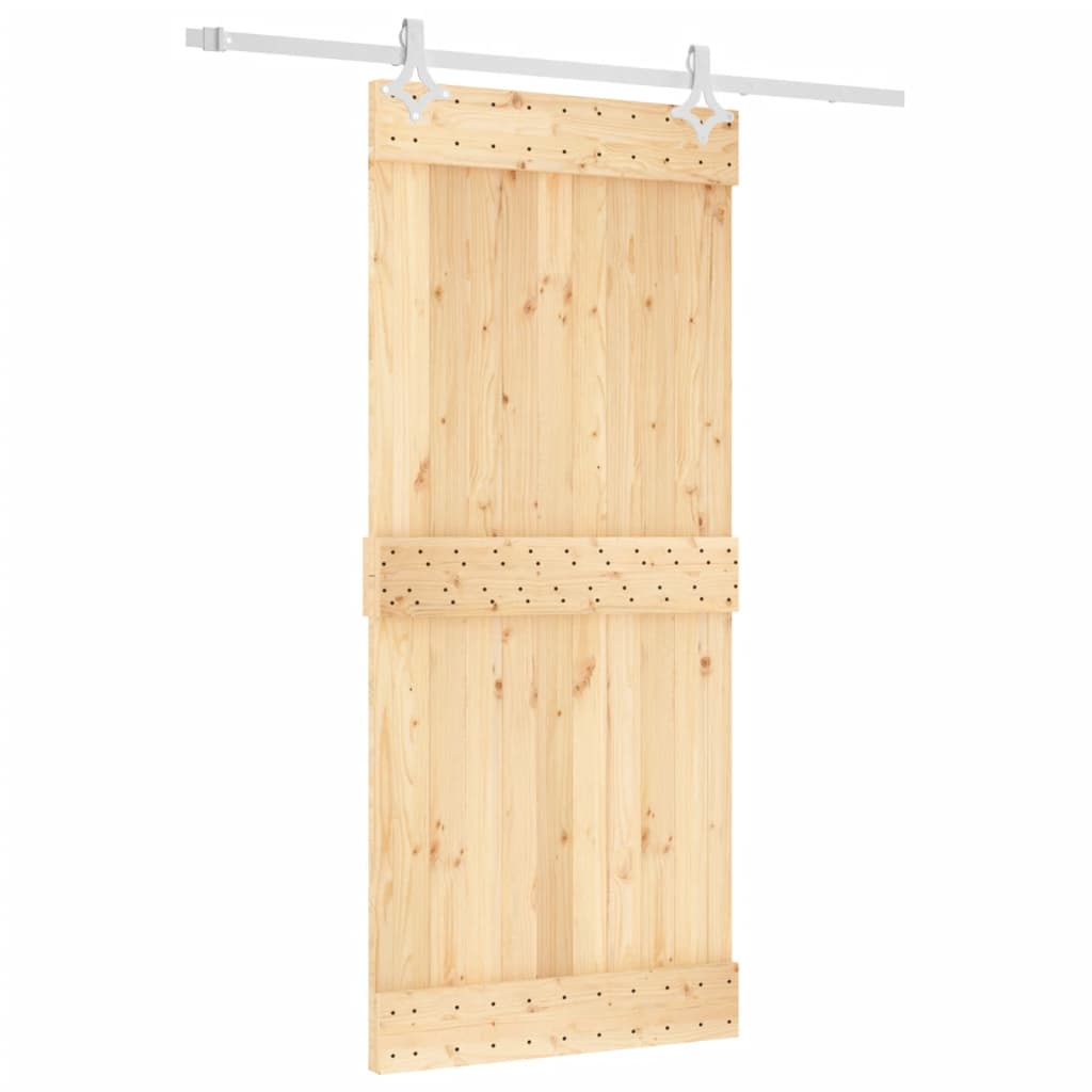 Vidaxl sliding door with batter 90x210 cm solid pine