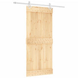 Vidaxl sliding door with batter 90x210 cm solid pine