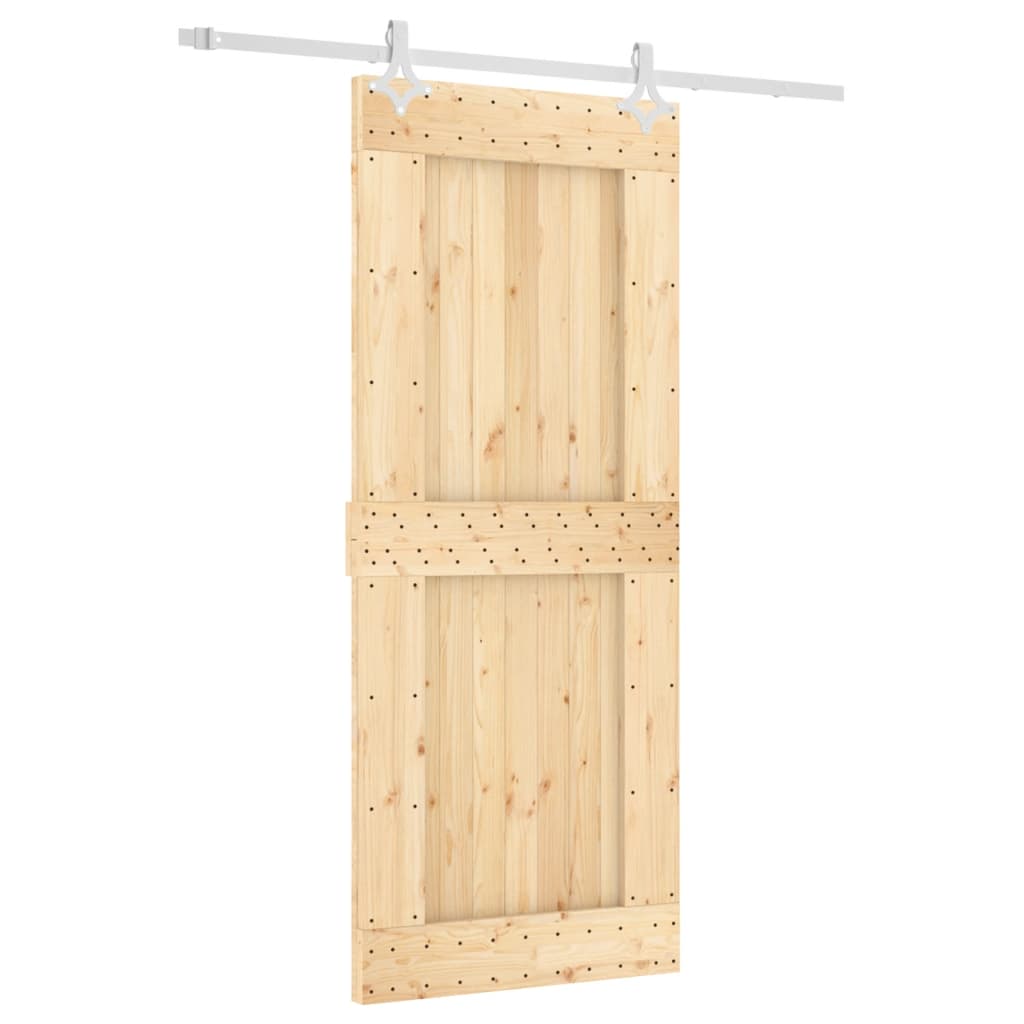 Puerta corredera de Vidaxl con masa de 85x210 cm de pino sólido