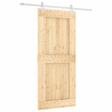 Puerta corredera de Vidaxl con masa de 90x210 cm de pino sólido