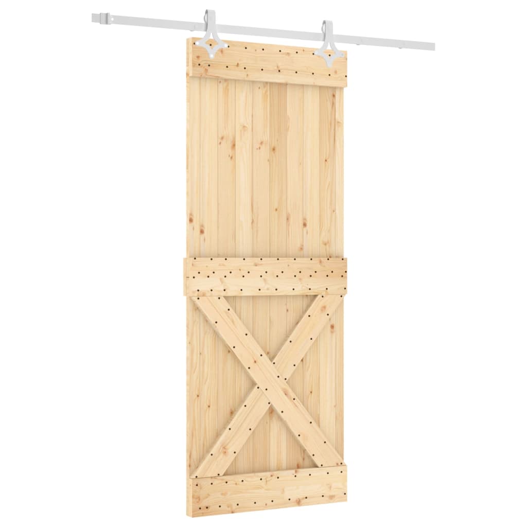 Porta scorrevole Vidaxl con pino solido da 80x210 cm per pastella