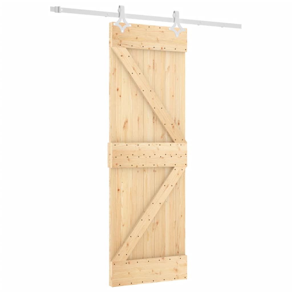 VidaXL Schuifdeur met beslag 70x210 cm massief grenenhout