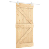 Puerta corredera de Vidaxl con masa 100x210 cm de pino sólido