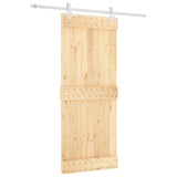 Puerta corredera de Vidaxl con masa de 85x210 cm de pino sólido