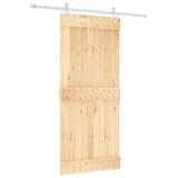 VidaXL Schuifdeur met beslag 90x210 cm massief grenenhout