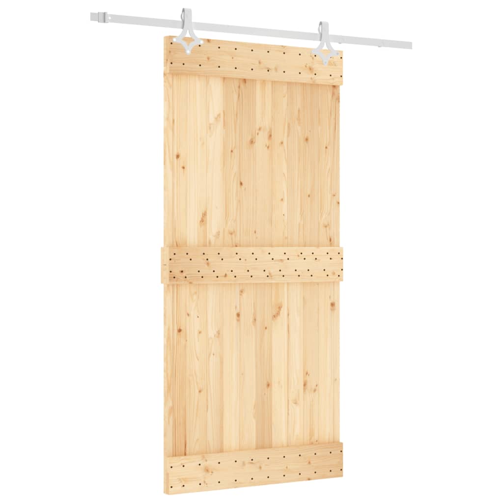 Puerta corredera de Vidaxl con masa de 95x210 cm de pino sólido