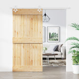 VidaXL sliding door with batter 100x210 cm Solid pine