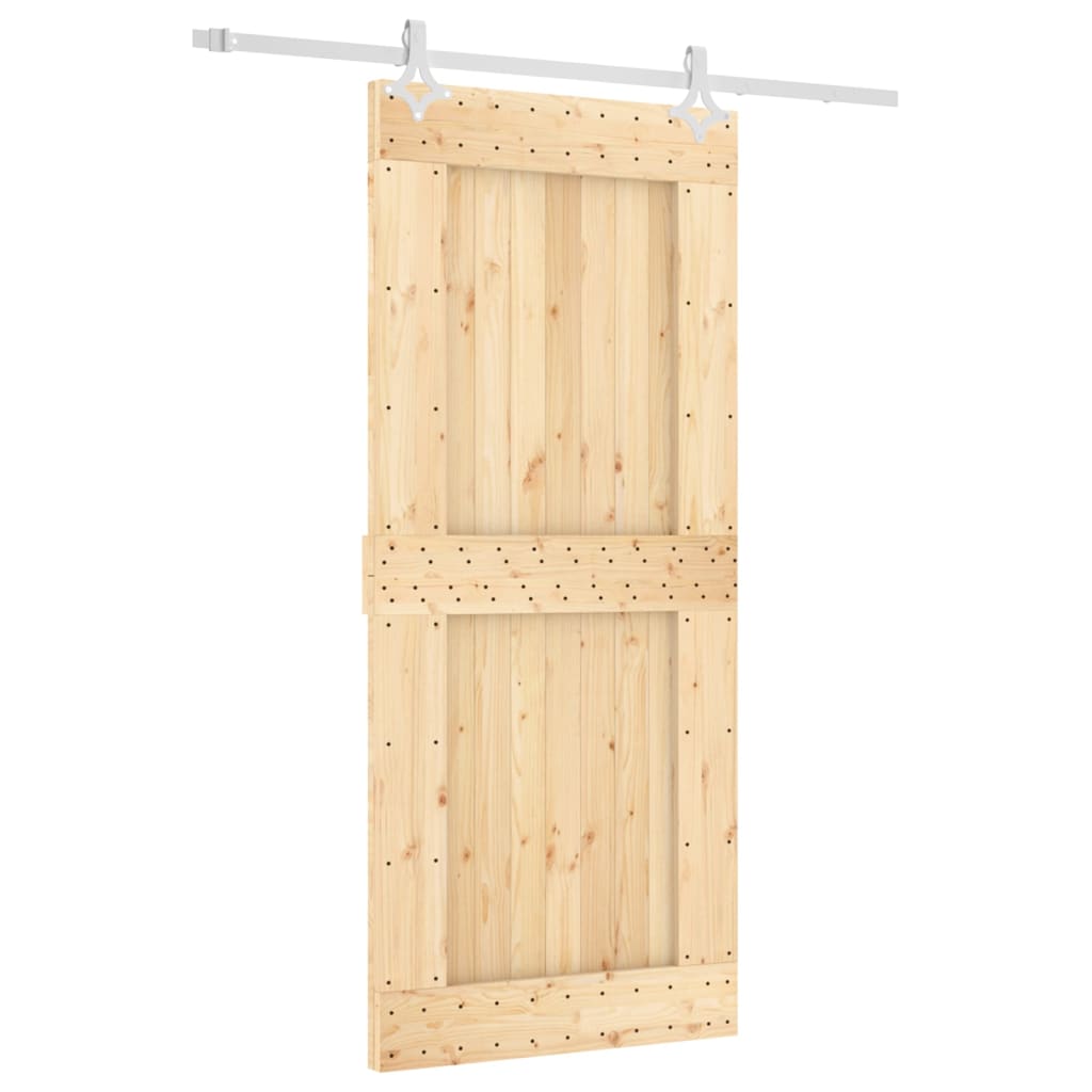 Puerta corredera de Vidaxl con masa de 90x210 cm de pino sólido