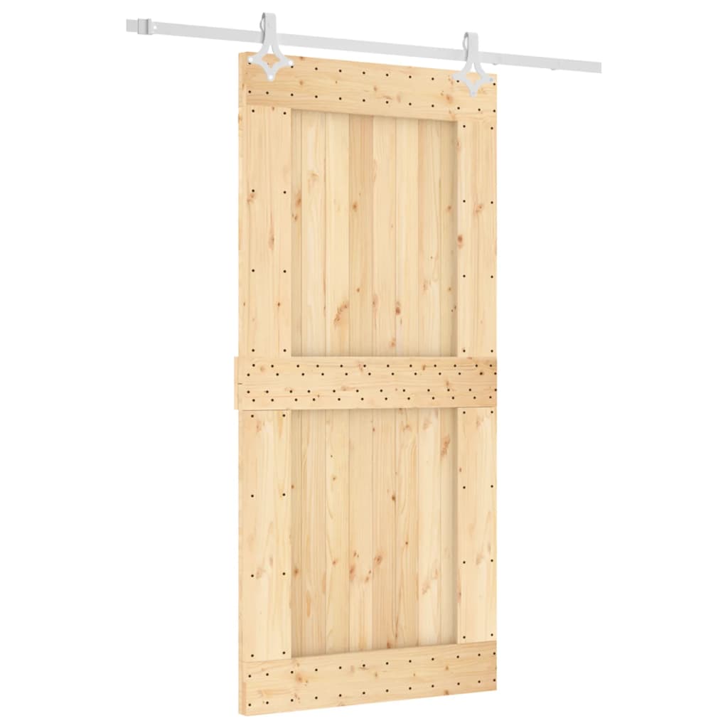 Puerta corredera de Vidaxl con masa de 95x210 cm de pino sólido