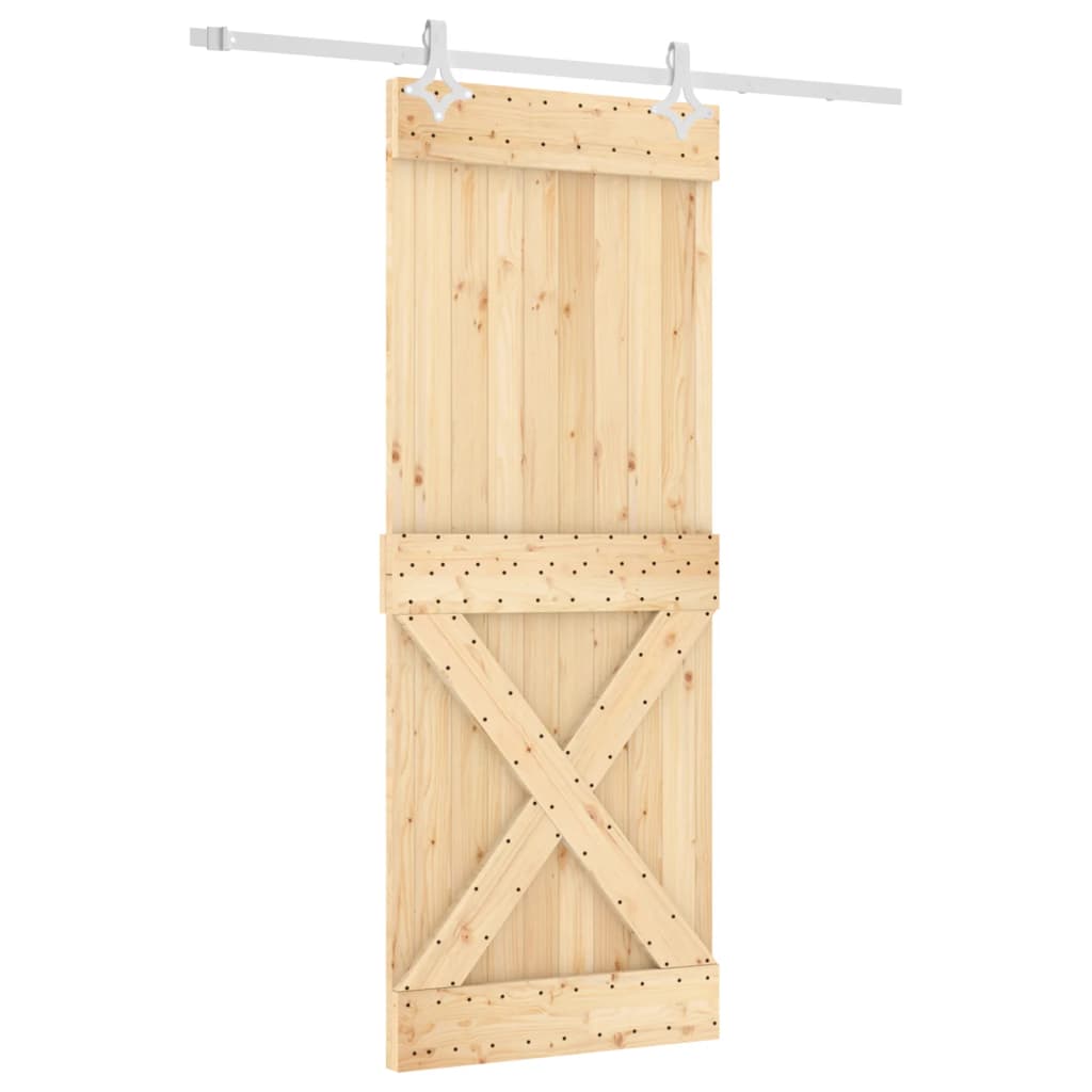 Porta scorrevole Vidaxl con pino solido da 80x210 cm per pastella