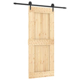 Puerta corredera de Vidaxl con masa de 85x210 cm de pino sólido