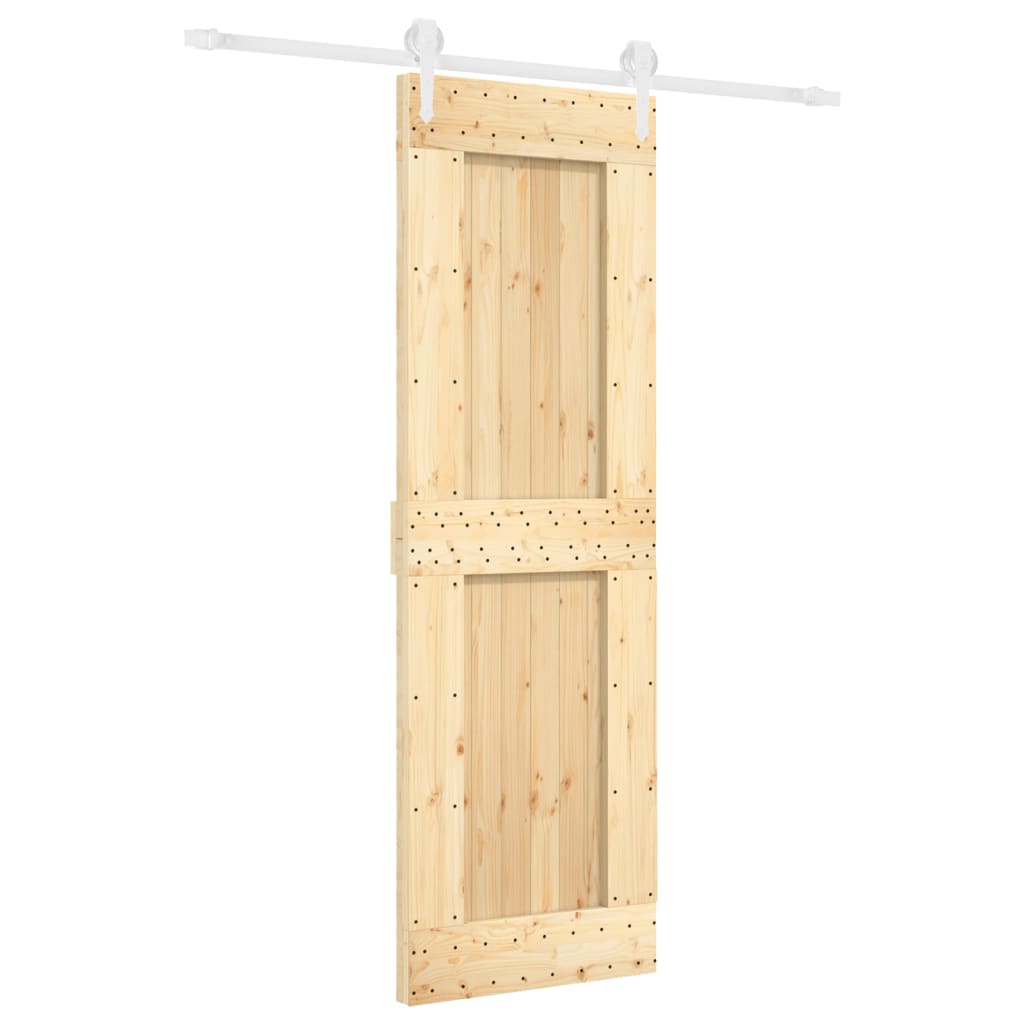 Vidaxl sliding door with batter 70x210 cm solid pine